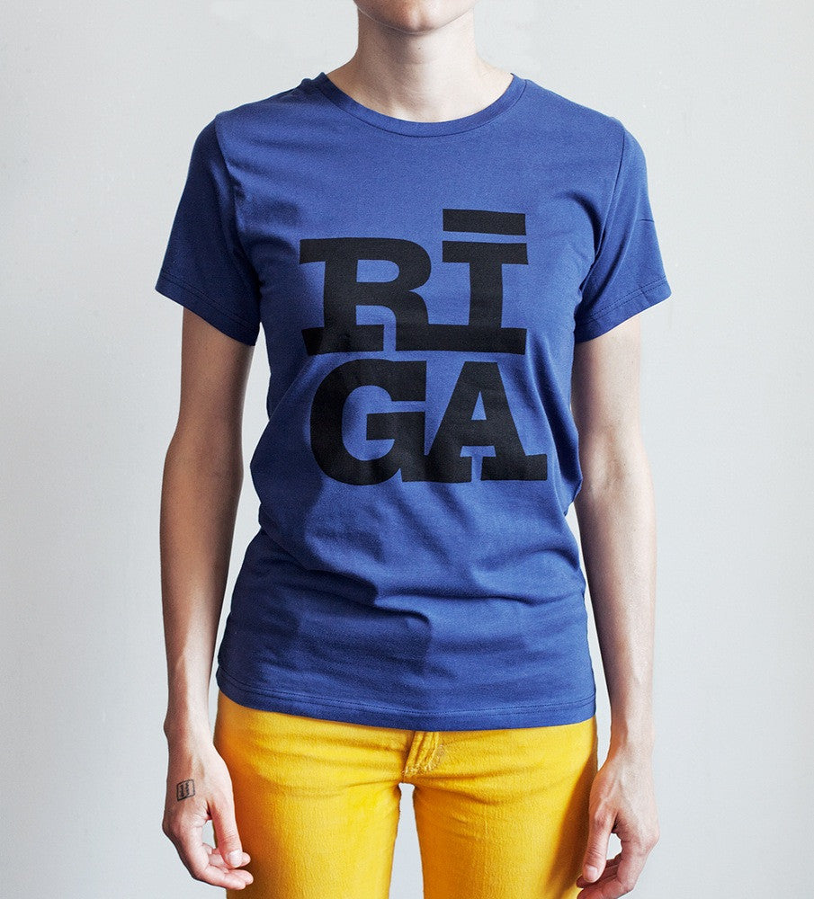 Riga logo t-shirt navy women