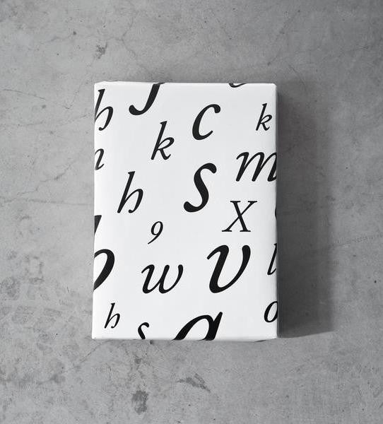 letter gift wrapping paper