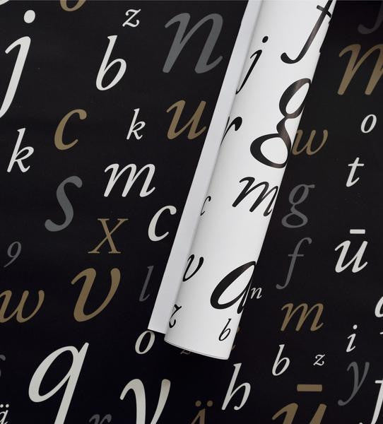 Garamond typeface gift wrapping paper