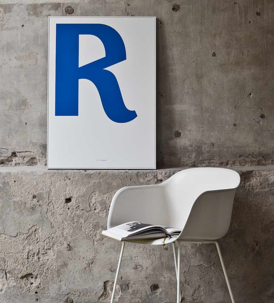 Cirulis Display Letter R and Muto chair 