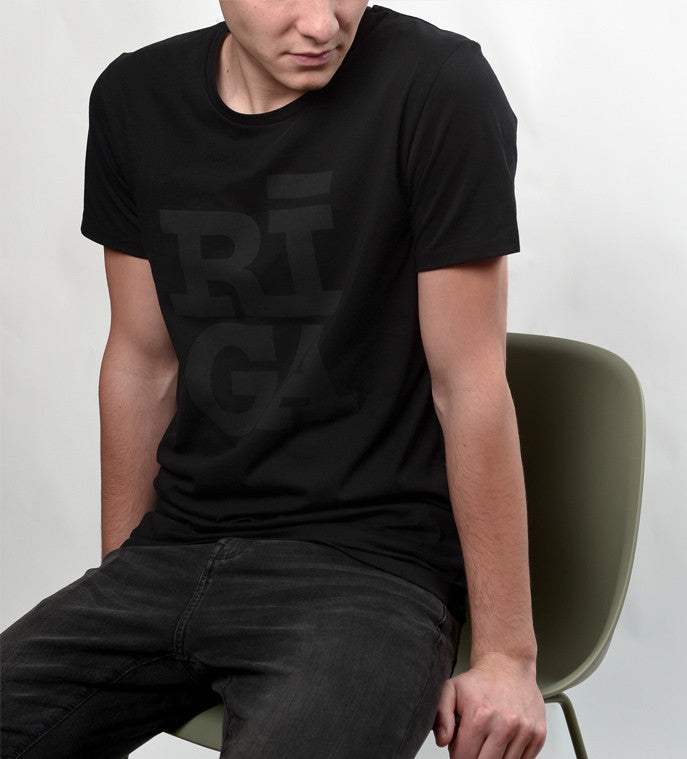 Rīga t shirt black on black