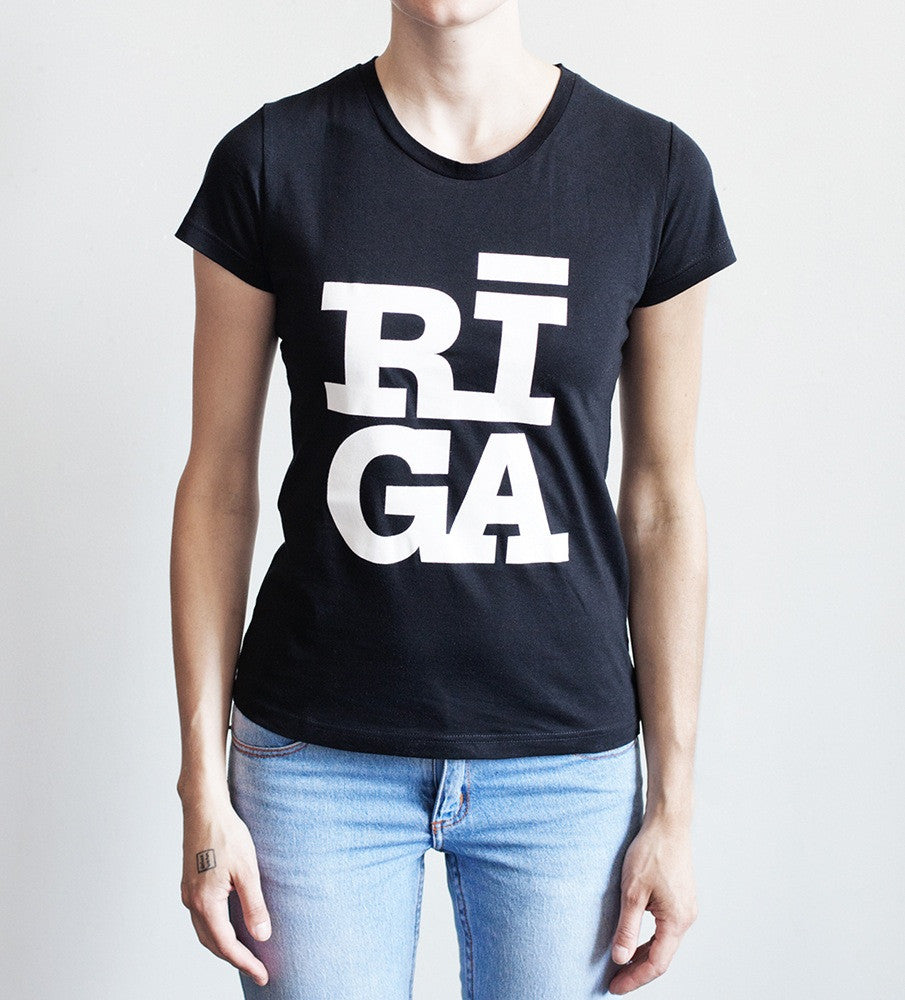 Riga logo black women T shirt