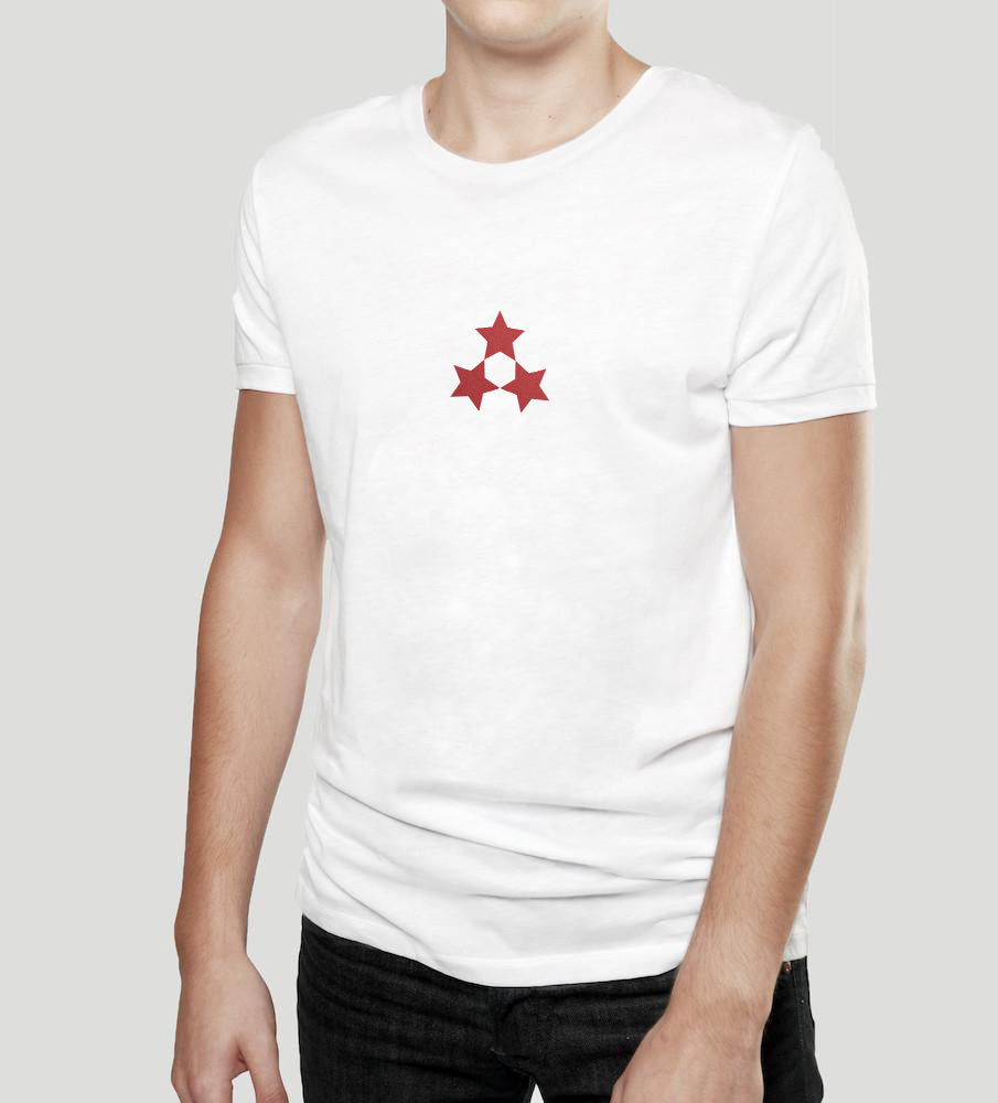 The three unified stars are the national symbol of Latvia. From the Olympic team to the national coat of arms, to every by-passer of the Freedom Monument, it expresses the value of free will. 

The 3 Stars T-shirt celebrates freedom in an elegant yet subtle way.